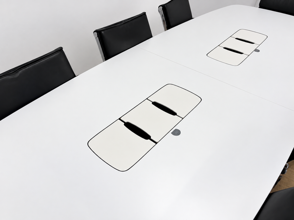 table de réunion EFG HideTech passe câble 